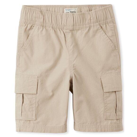 HUSKY! Boys size 10 khaki stretch waist Children's Place cargo shorts - Picture 1 of 7